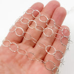 Load image into Gallery viewer, 693KSS. Sterling Silver Hammered Round Link Chain