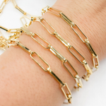 Load image into Gallery viewer, Shop Gold Plated 925 Sterling Silver Flat Paperclip Chain