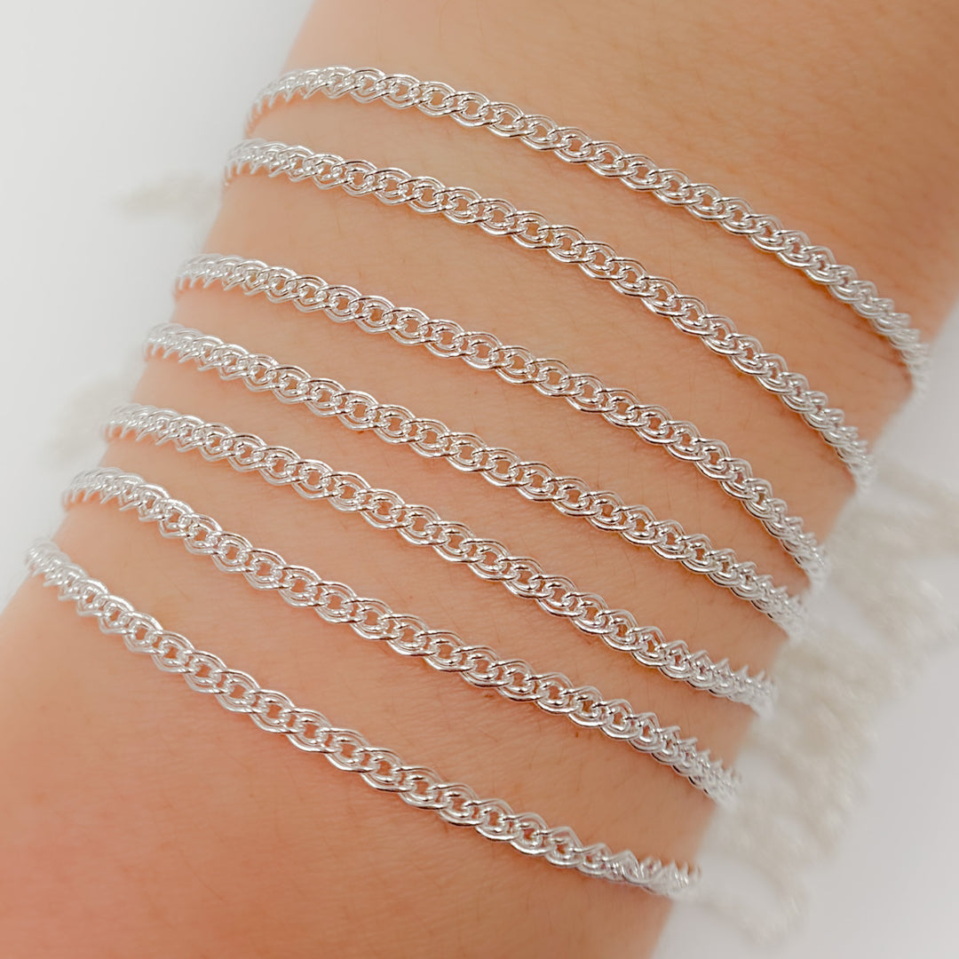 Buy Sterling Silver Double Curb Chain