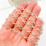 Load image into Gallery viewer, Sterling Silver Long and Short Link Chain