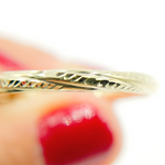 Load image into Gallery viewer, GER69. 14K Gold Hollow Hoop Earrings with Engraved Tornado Design