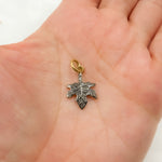 Load image into Gallery viewer, DC457. Diamond Sterling Silver Leaf Charm