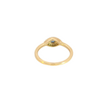 Load image into Gallery viewer, 14k Solid Gold Diamond and Blue Sapphire Eye Ring.