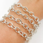Load image into Gallery viewer, Sterling Silver Smooth Cable Oval Chains