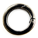 Load image into Gallery viewer, 505BR. 23mm Black Rhodium Silver Round Clasp