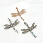 Load image into Gallery viewer, DP384. Diamond Sterling Silver Dragonfly Pendant with Gemstone