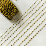 Load image into Gallery viewer, Enamel Sterling Silver Black Enamel Chain