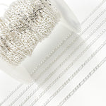 Load image into Gallery viewer, Shop Now Silver Flat Figaro Chain