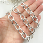 Load image into Gallery viewer, Sterling Silver Smooth Oval Hollow Link Chain