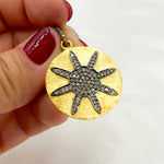 Load image into Gallery viewer, DP348. Diamond & Sterling Silver Round Flower Pendant