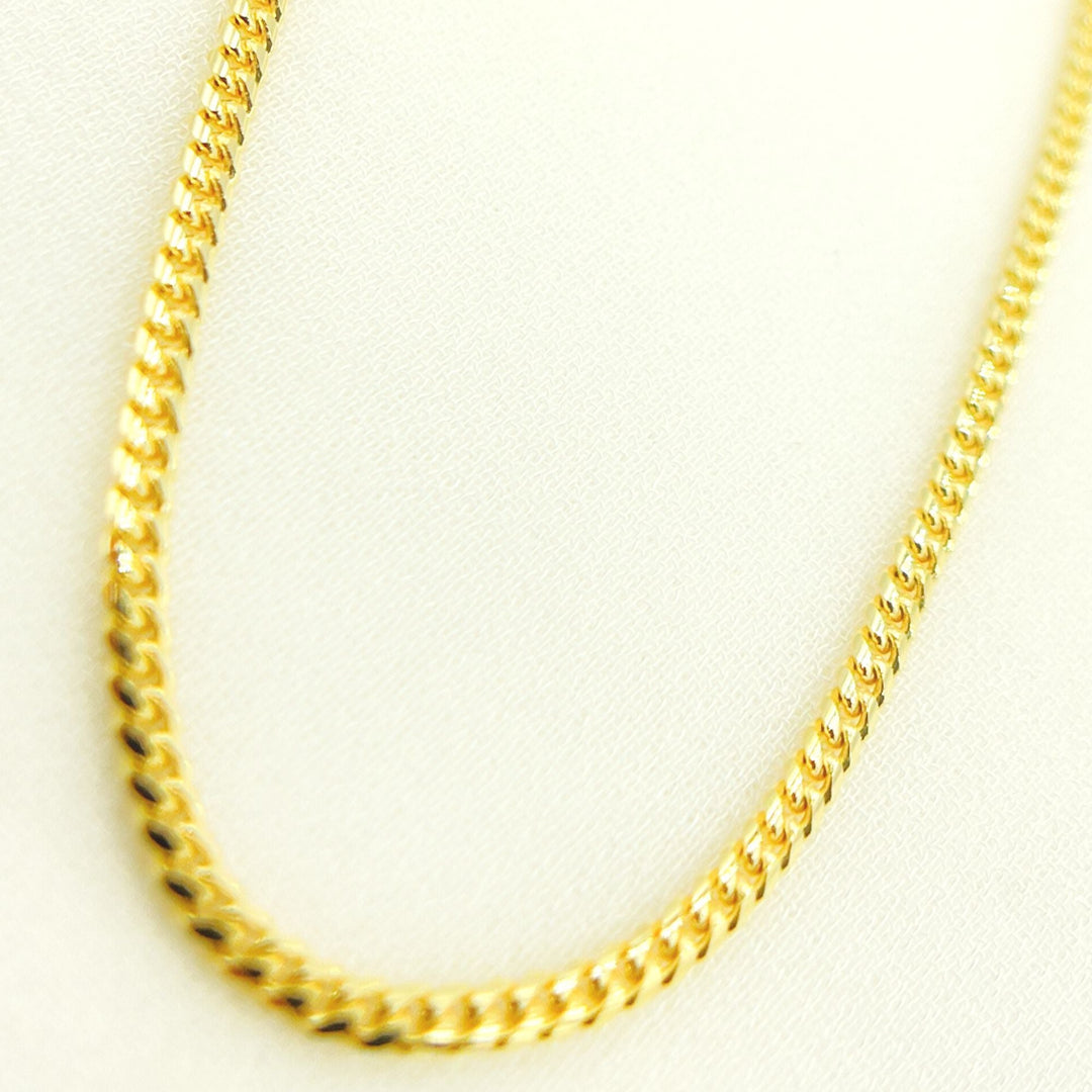 14K Solid Yellow Gold Curb Link Chain