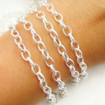 Load image into Gallery viewer, Silver Textured Oval Link Chain