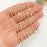 Load image into Gallery viewer, 14K Solid Yellow and White Gold Satellite Cubes Chain