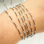 Load image into Gallery viewer, Silver Satellite Diamond Cut Tube Chain