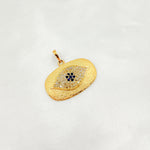 Load image into Gallery viewer, DP355. Diamond Sterling Silver Rectangle Eye Pendant with Gemstone