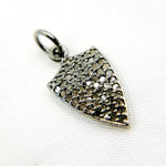 Load image into Gallery viewer, DC880. Diamond Silver Shield Charm