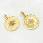 Load image into Gallery viewer, DP578. Diamond & Sterling Silver Round Pendant with Star