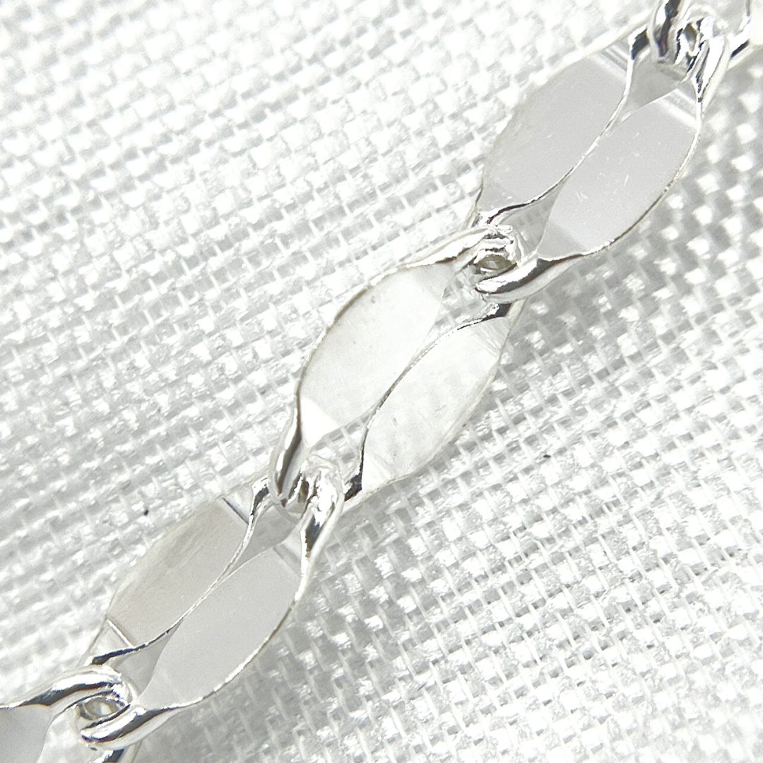V68SS. 925 Sterling Silver Fancy Marina Chain