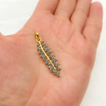 Load image into Gallery viewer, Diamond Sterling Silver Leaf Pendant