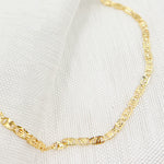 Load image into Gallery viewer, 040FVAV1BPS2D4L669Bracelet. 14k Solid Yellow Gold Diamond Cut Marina Link Bracelet