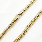 Load image into Gallery viewer, 14K Yellow Gold Hollow Franco Chain