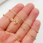 Load image into Gallery viewer, Solid Gold Satellite Yellow and White Gold Chain