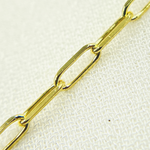 Load image into Gallery viewer, 14k Solid Yellow Gold Diamond Cut Paperclip Link Chain by Foot