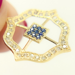 Load image into Gallery viewer, 14K Solid Gold Diamond Charm. Available in (Ruby & Blue Sapphire). GDP273