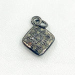 Load image into Gallery viewer, DC163. Diamond Sterling Silver Square Charm