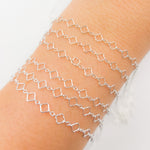 Load image into Gallery viewer, Sterling Silver Clover Link Chain