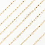 Load image into Gallery viewer, 14k Solid Yellow Gold Diamond Cut Oval Link Chains