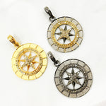 Load image into Gallery viewer, DP706. Diamond Sterling Silver Round Pendant