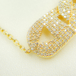 Load image into Gallery viewer, NFM71183. 14k Solid Gold Diamond Marina Cable Link Necklace with Extension