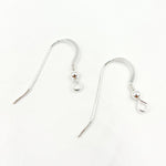 Load image into Gallery viewer, White Sterling Silver Ball Ear Wire