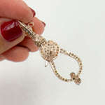 Load image into Gallery viewer, DC670. Diamond Sterling Silver Double Trigger Clasp