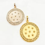Load image into Gallery viewer, DP400. Diamond Sterling Silver Round Stars Pendant
