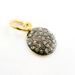 Load image into Gallery viewer, DC253. Diamond Sterling Silver Oval Charm