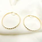 Load image into Gallery viewer, GER106. 14K Gold Twisted Hoop Earrings