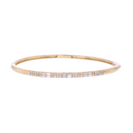 Load image into Gallery viewer, DBG00189. 14K Solid Gold Baguette Diamond Bangle