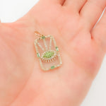Load image into Gallery viewer, Shop 14K Gold Rectangle Evil Eye Pendants