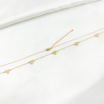 Load image into Gallery viewer, NFF71429. 14k Solid Gold Diamond Hearts Necklace