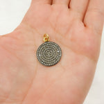 Load image into Gallery viewer, DP020. Diamond & Sterling Silver Round Pendant