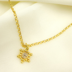 Load image into Gallery viewer, 14K Solid Gold Diamond Beaded Star Shape Charm. KG13