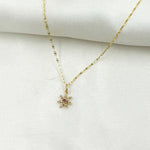 Load image into Gallery viewer, GDP408. 14K Solid Gold Flower Charm with Diamonds and Gemstones
