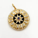 Load image into Gallery viewer, 14K Gold Star Round Pendants