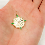 Load image into Gallery viewer, Shop Now Solid Gold Diamond Round Circle with Gemstone