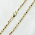 Load image into Gallery viewer, 14K Solid Yellow Gold Ball Necklace
