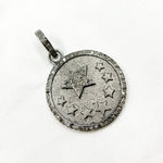 Load image into Gallery viewer, DP517. Diamond Sterling Silver Round Star Pendant