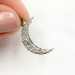 Load image into Gallery viewer, DC086. Diamond Sterling Silver Moon Pendant