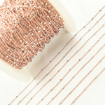 Load image into Gallery viewer, 925 Sterling Silver Rose Gold Plated Satellite Cube Chain. Z36RGS
